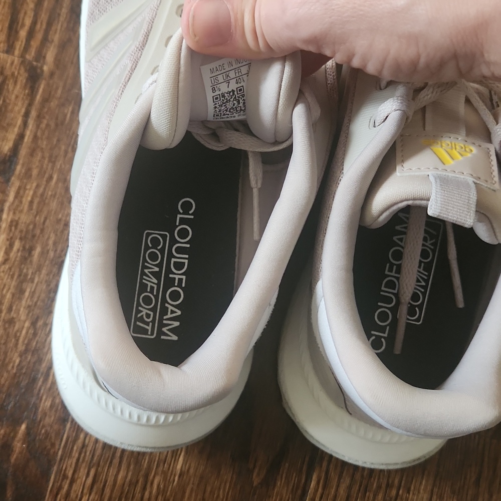 Adidas  Wonder Beige White Mesh Running Sneaker Size 8.5 - Picture 7 of 8